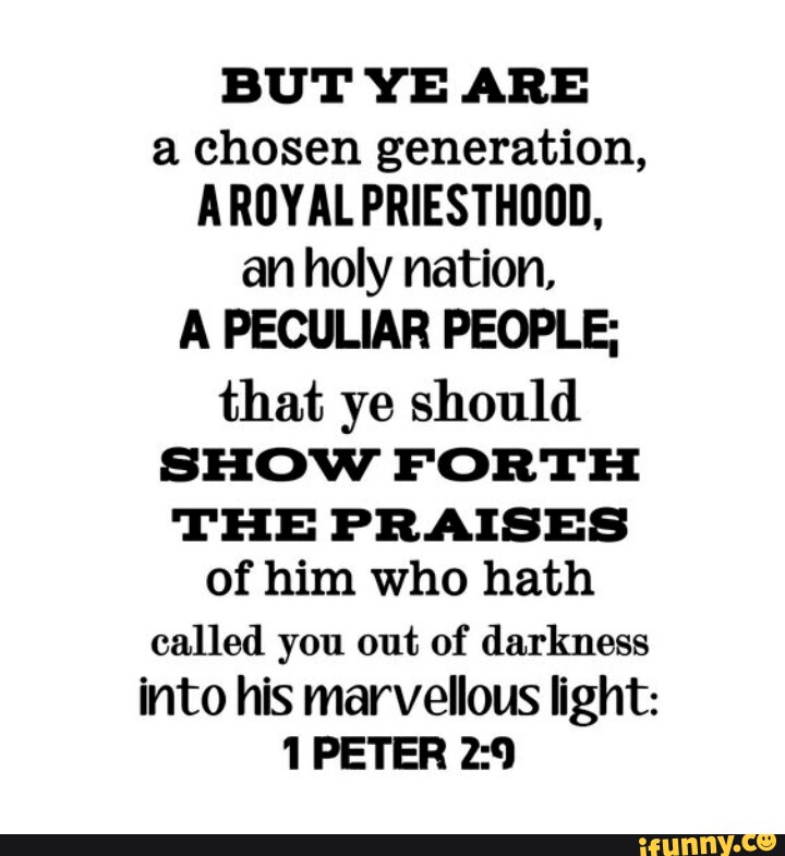 BUT YE ARE a chosen generation, AROYAL PRIESTHOOD, an holy nation, A
