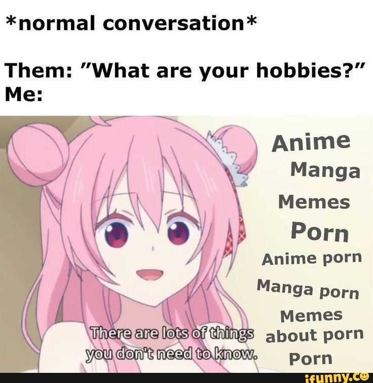 Anime Porn Memes - normal conversation* Them: \