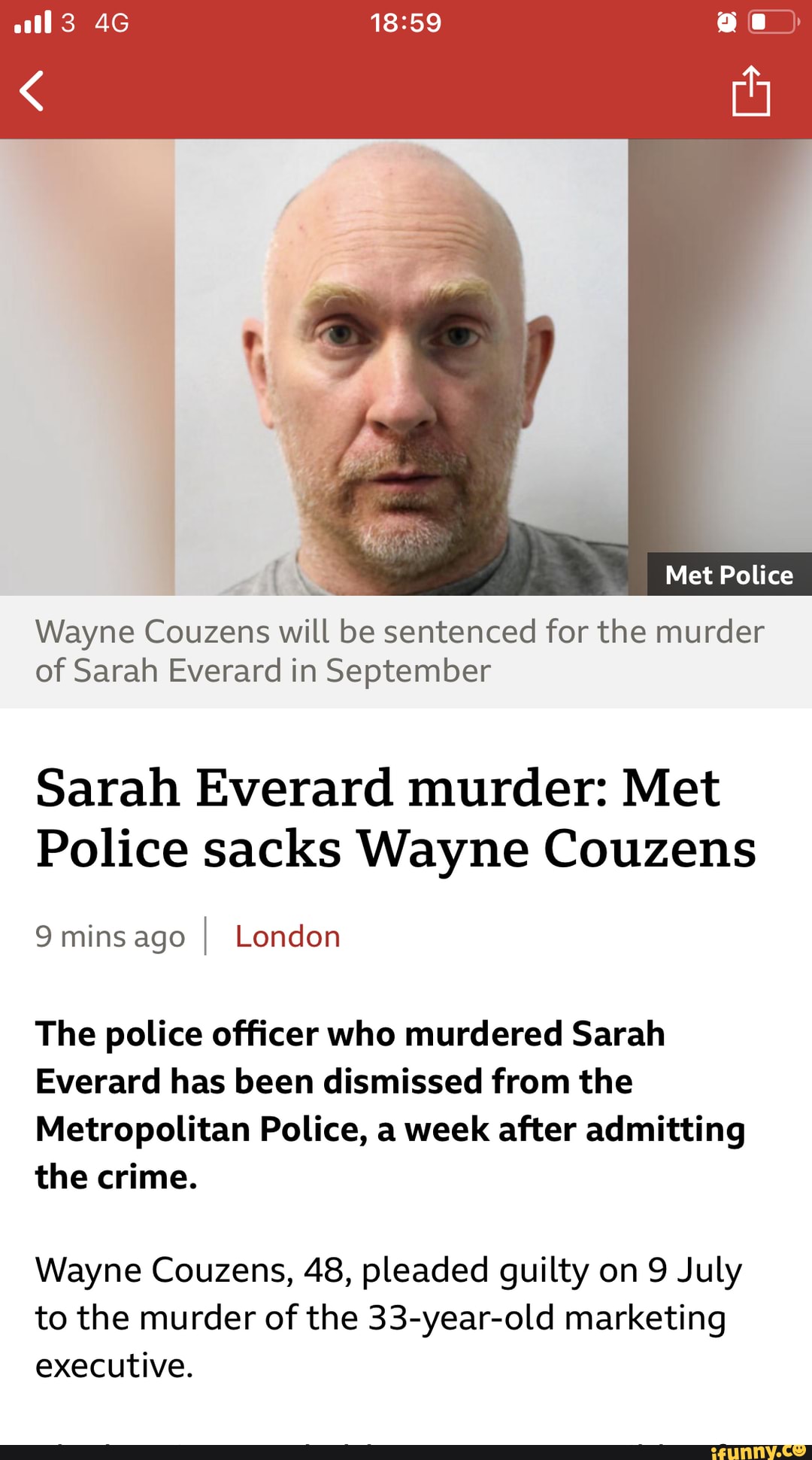 Met Police Wayne Couzens Will Be Sentenced For The Murder Of Sarah ...