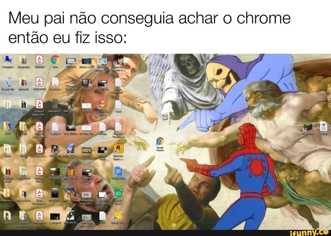 Meu pai não conseguia achar o chrome então eu fiz isso: