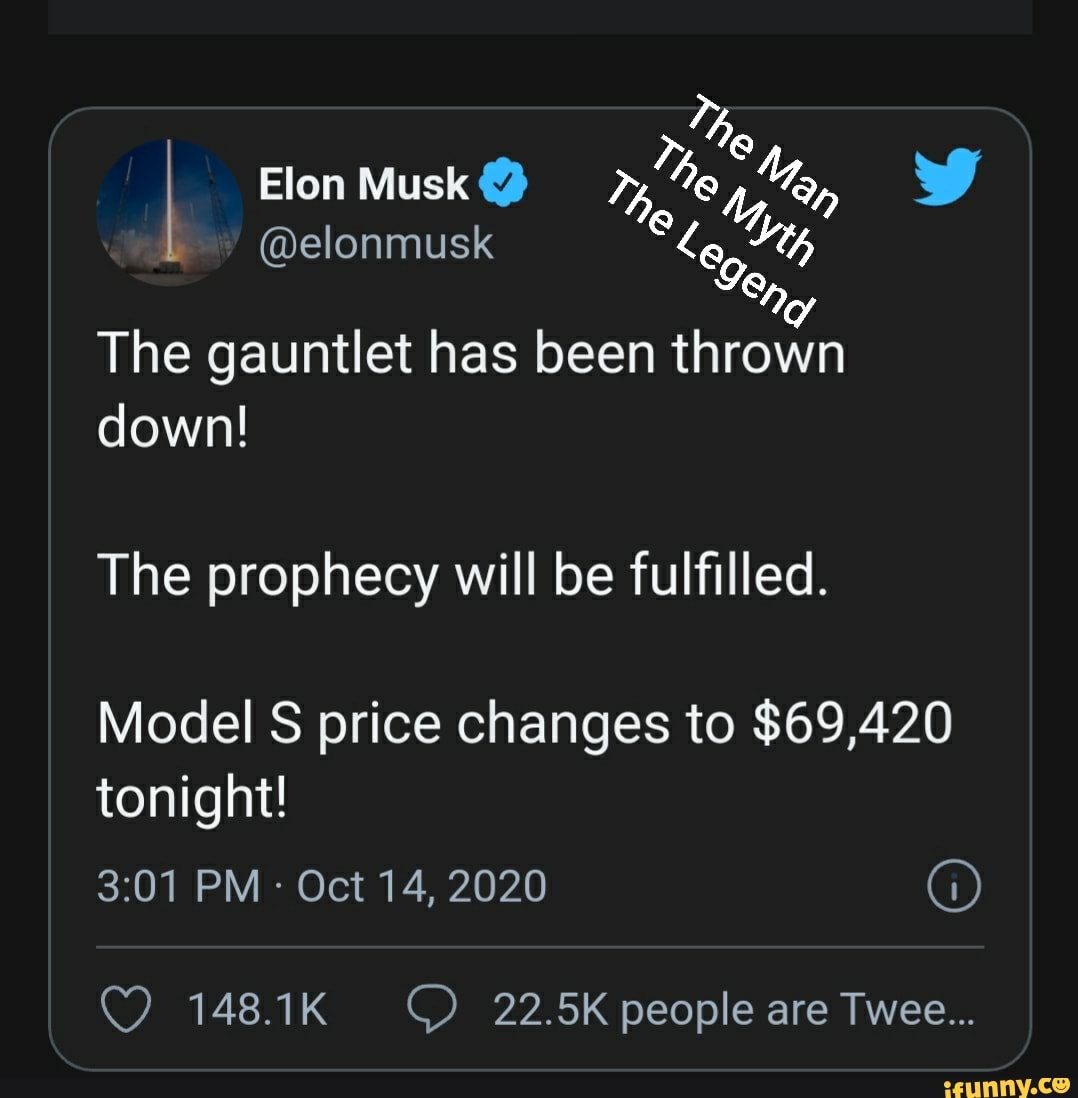 Elon Musk WW elonmusk The gauntlet has been thrown down! The