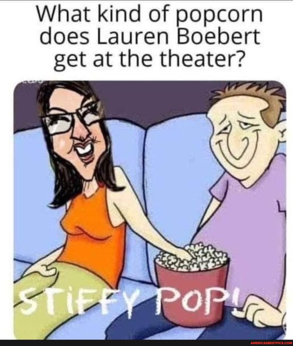 What kind of popcorn does Lauren Boebert get at the theater? America
