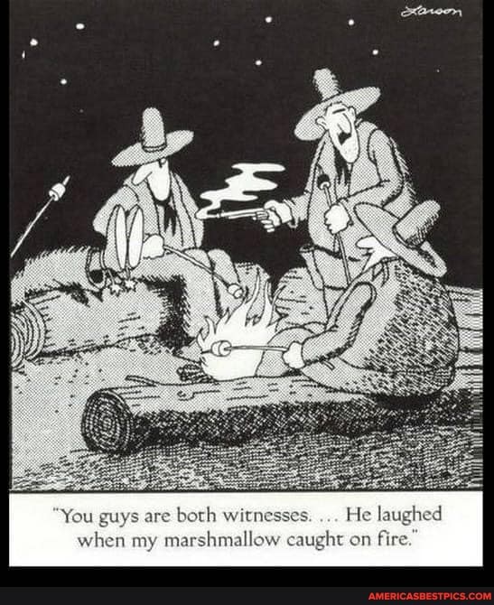 "You guys are beech wienesses. He laughed when my marshmallow caught on fire
