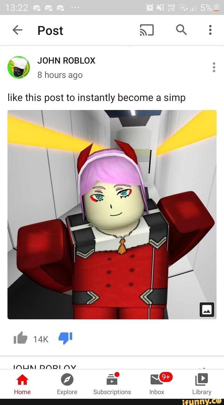 Post Q: JOHN ROBLOX 8 hours ago like this post to instantly become