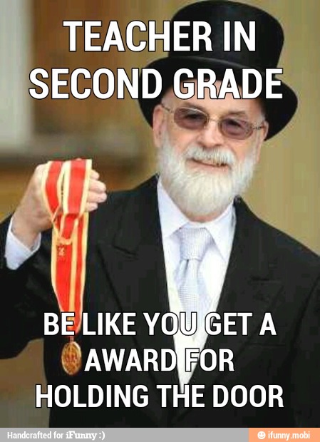 TEACHER IN
JD
GRAD AWARD FOR
HOLDING THE DOOR