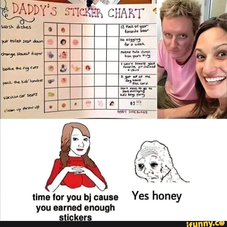 DADDY'S STICKER, CHART sI I II I time for youbjcause Yes honey you