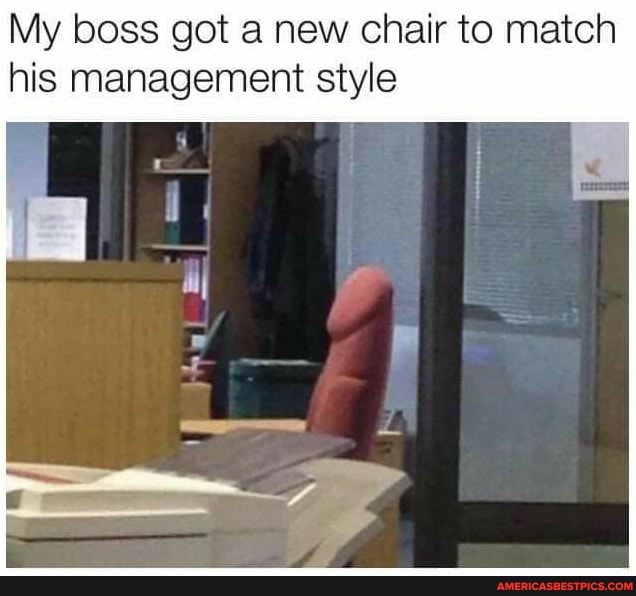 My boss got new chair to match his management style