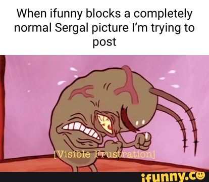 When ifunny blocks a completely normal Sergal picture I'm trying to ...