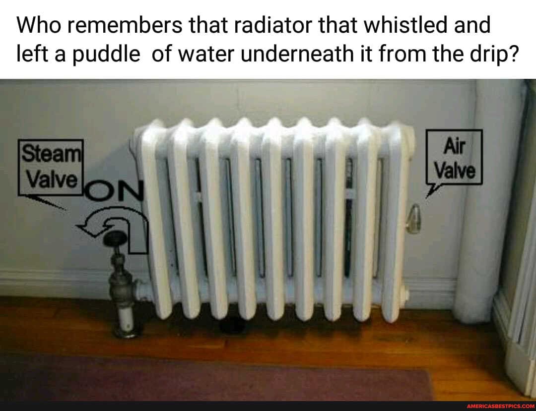 Who remembers that radiator that whistled and left a puddle of water underneath it from the drip?