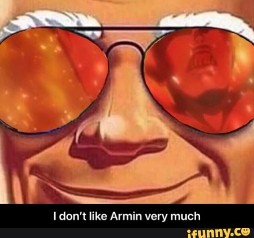 don't like Armin very much - I don’t like Armin very much