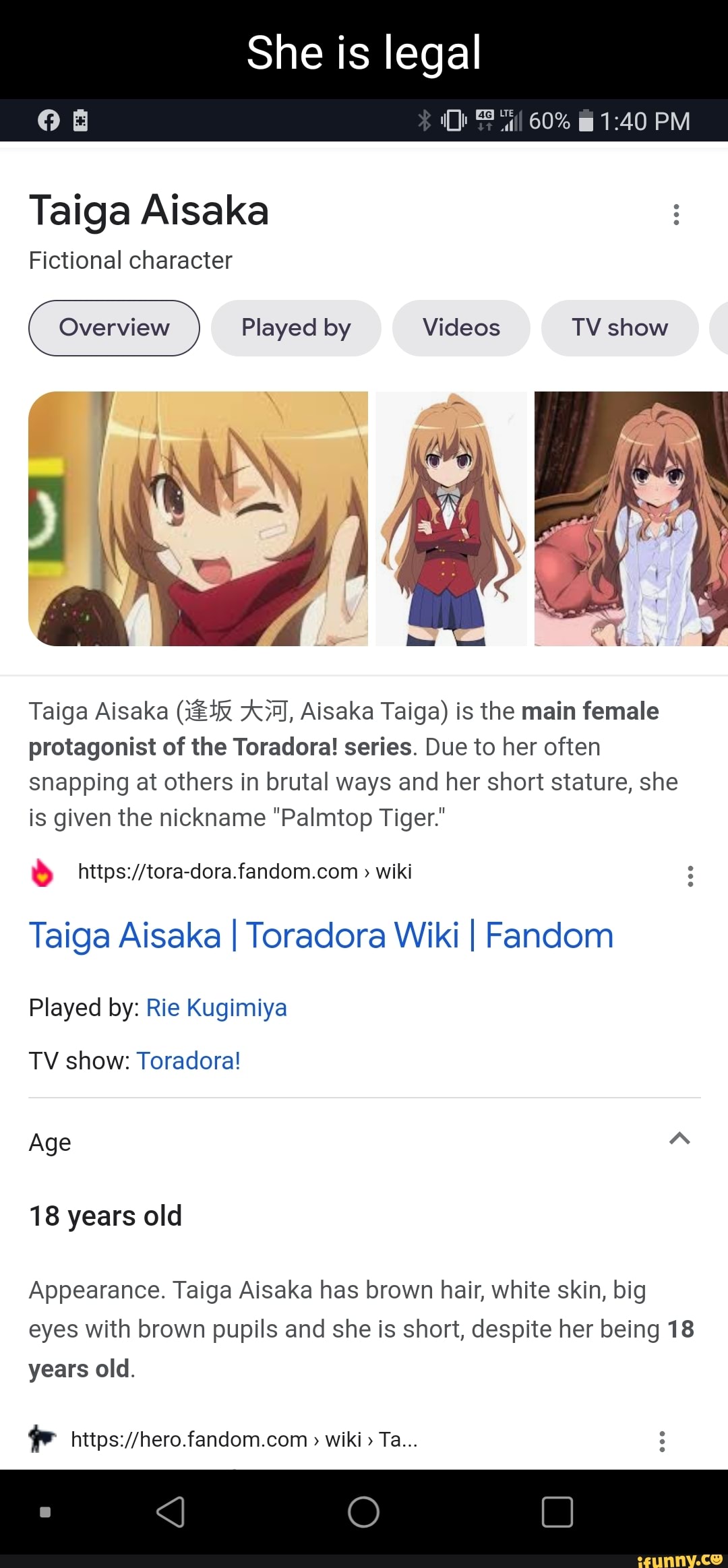 Taiga Aisaka, Wiki