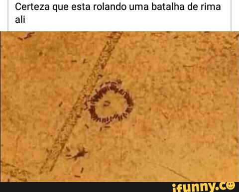 Certeza que esta rolando uma batalh: