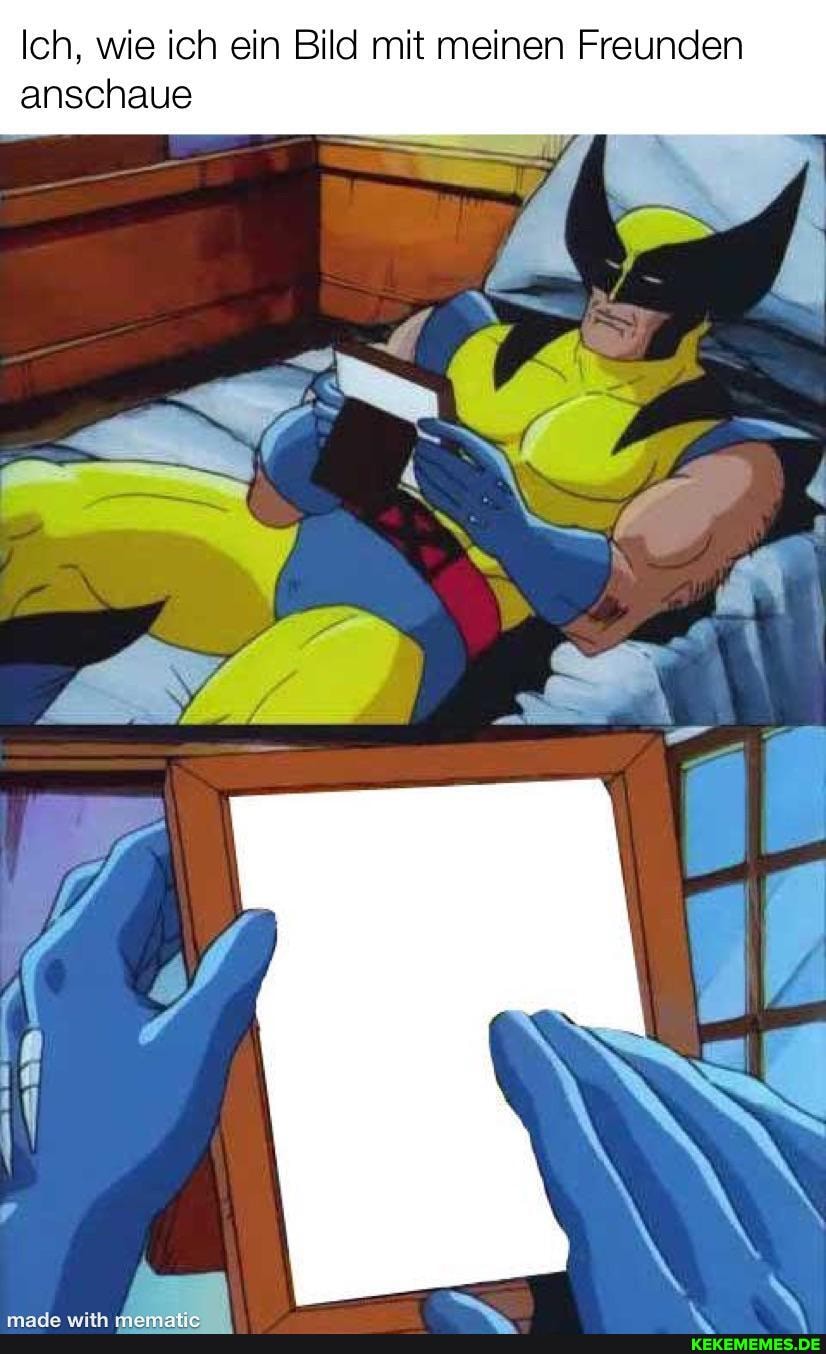 Ich, wie ich ein Bild mit meinen Freunden anschaue
