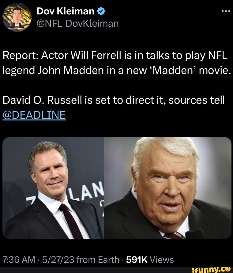 Madden': Will Ferrell, David O. Russell Team For -MGM Movie – Deadline