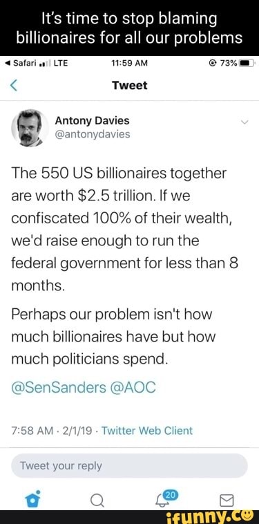 It's time to stop blaming billionaires for all our problems Safari)) LTE AM