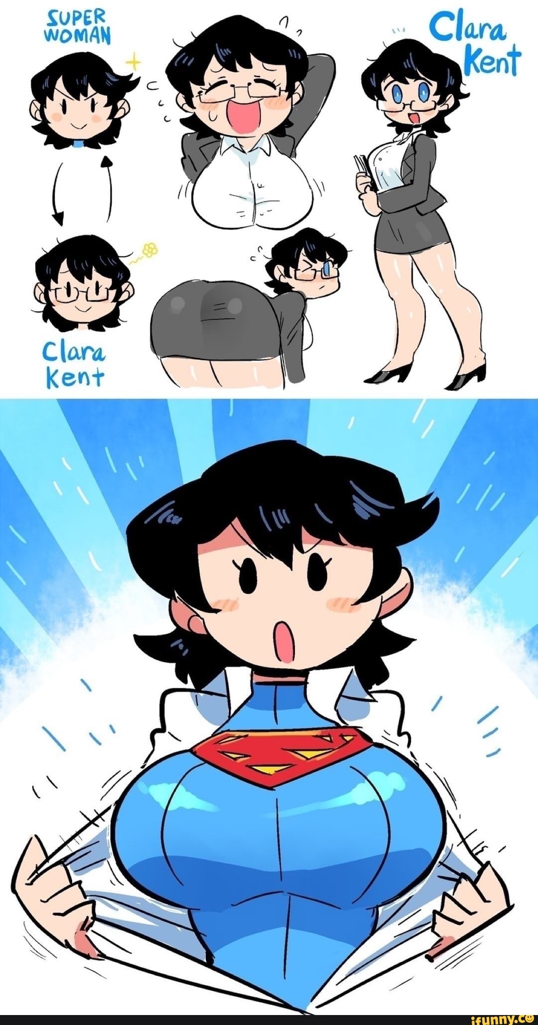 SUPER WOMAN Clara en Clara Kent VAN Ga - iFunny