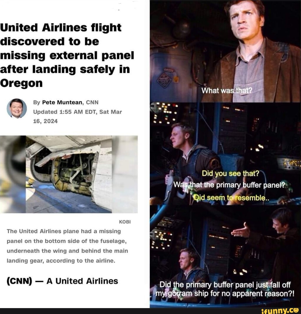 United Airlines flight discovered to be missing external panel after ...