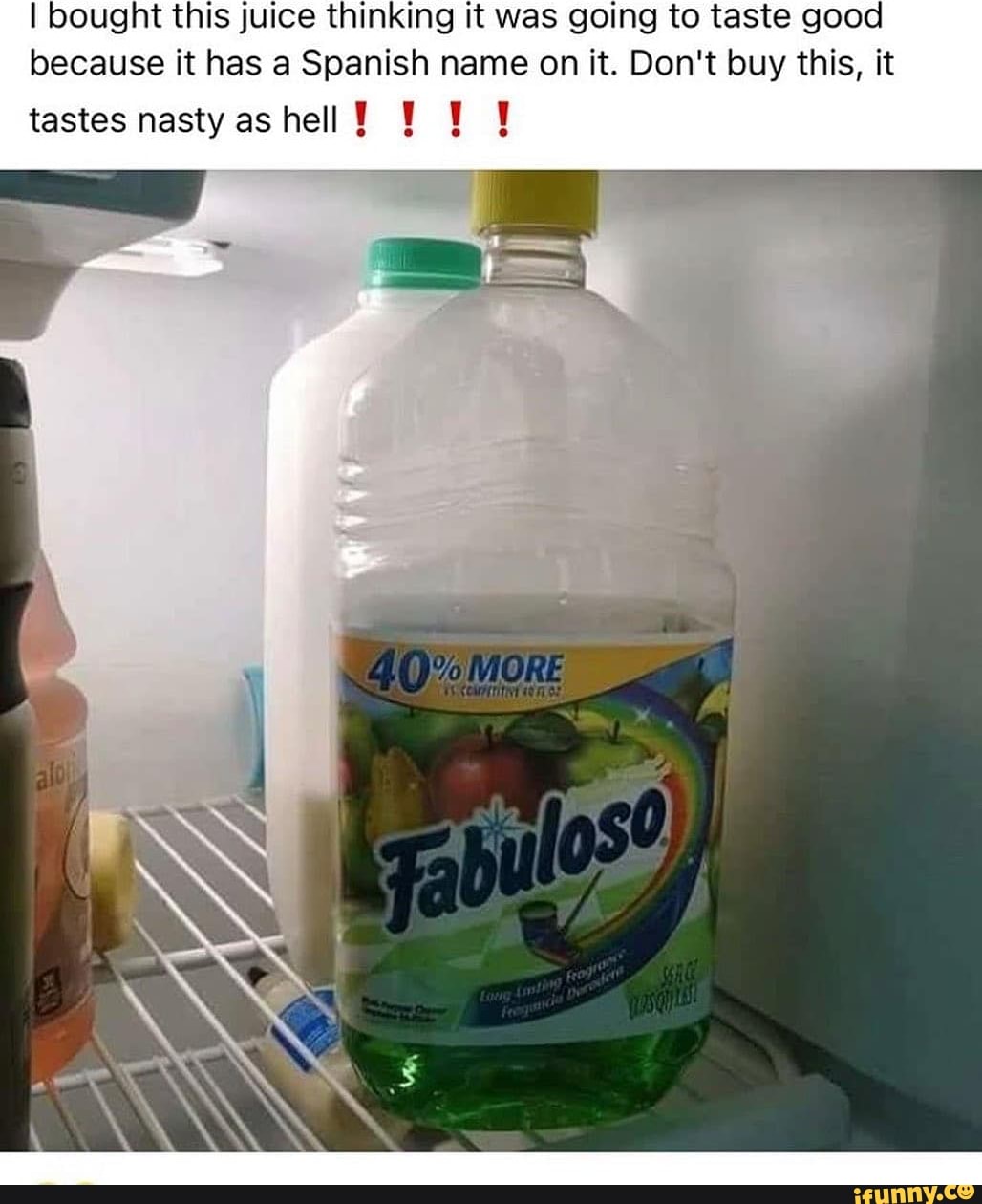 I bought this juice thinking it was going to taste good because it has a Spanish name on it. Don