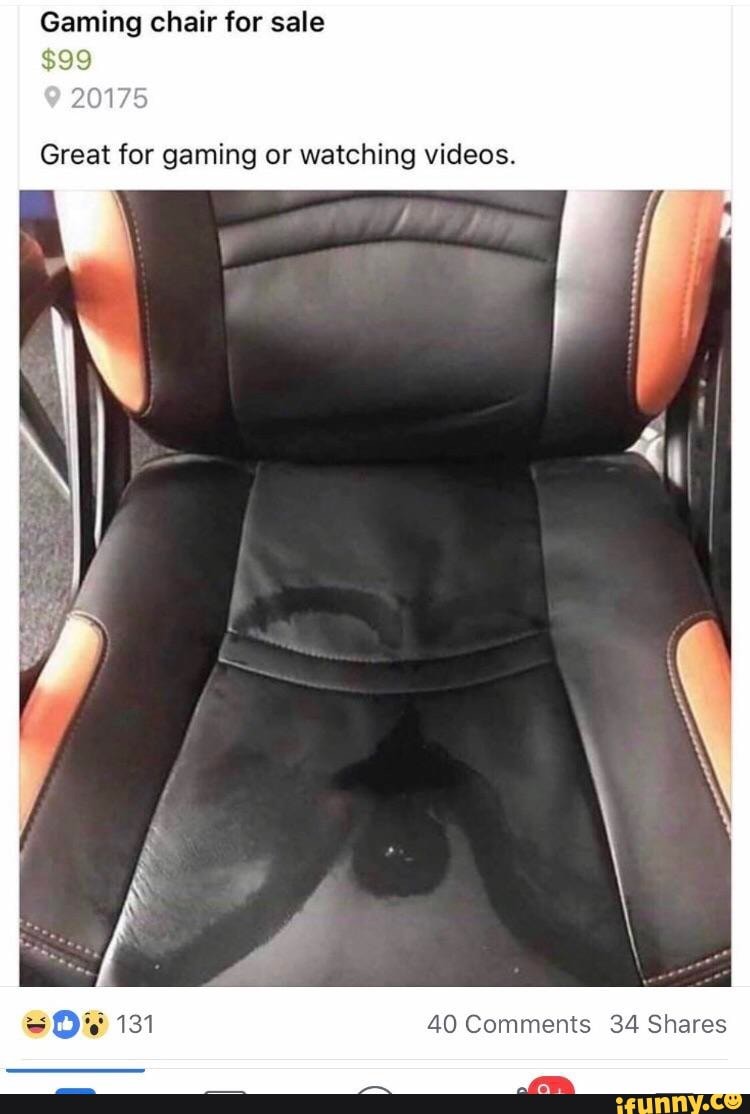 Gaming chair for sale
$99
20175
Great for gaming or watching videos.
40 Comments 34 Shares