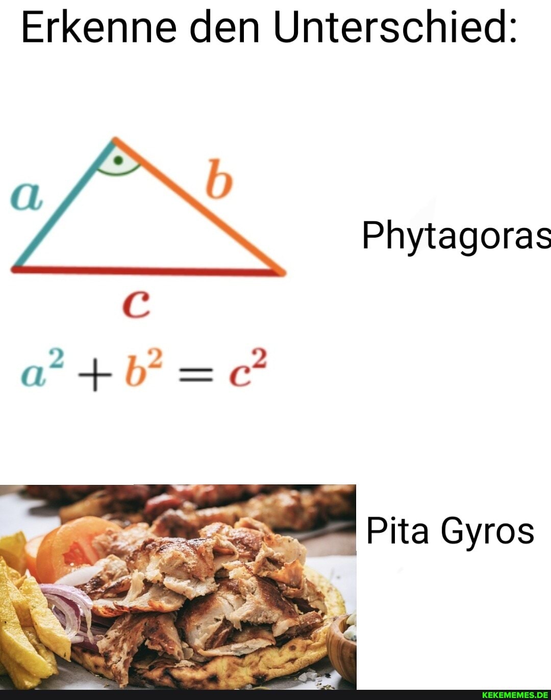 Erkenne den Unterschied:
Phytagoras
Pita Gyros