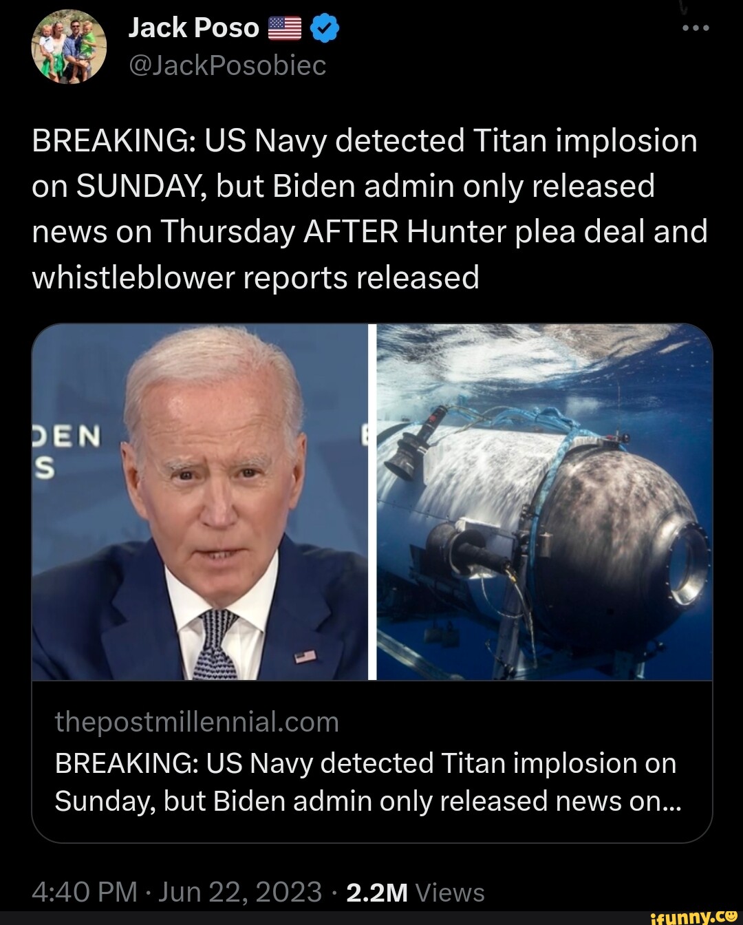 Jack Poso BREAKING: US Navy detected Titan implosion on SUNDAY, but ...