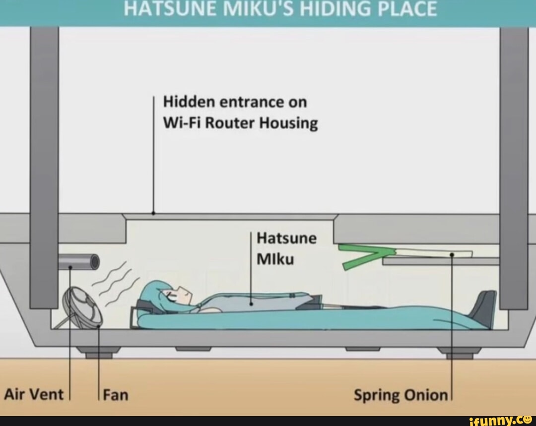 Hidden entrance on Wi-Fi Router Housing Vent Fan Spring Onion - iFunny