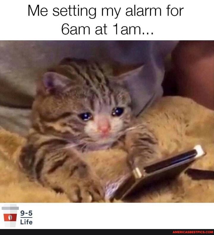 Me setting my alarm for at tam...