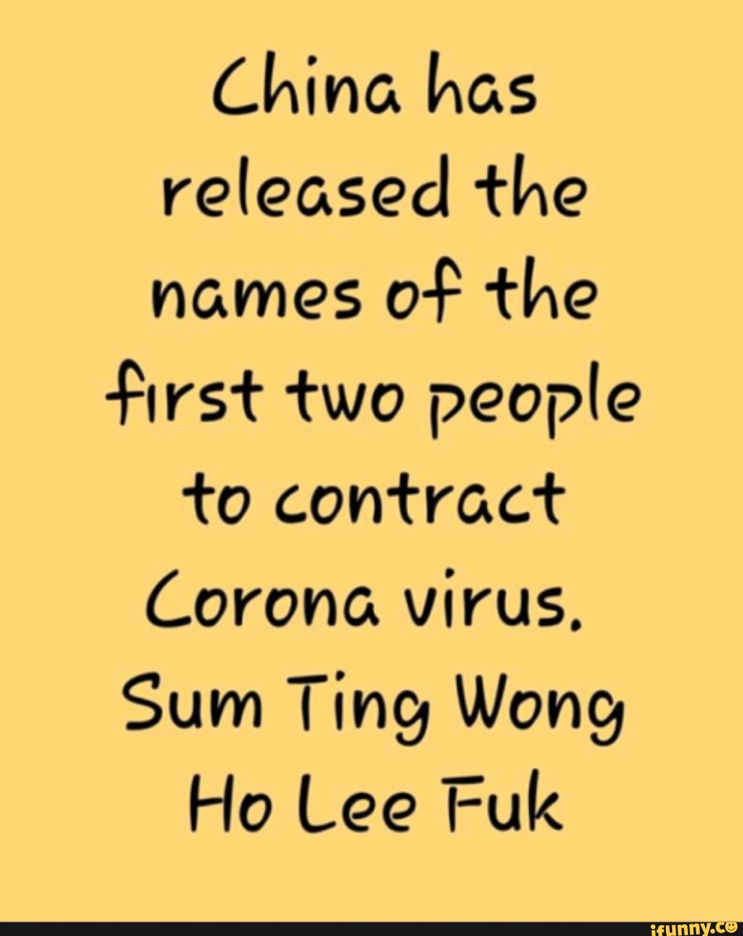 Sum ting wong. Sum ting wong