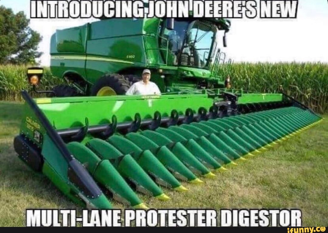 NIRODUCING:JOHN DEERE SINEW
Shean: PROTESTER Ta