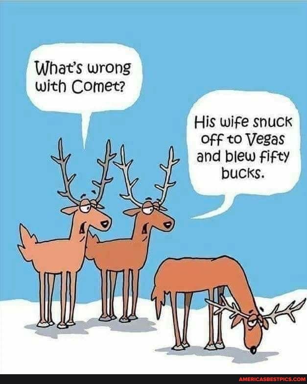What's wrong with Comet?
His wife snuck
Off to Vegas and blew fifty bucks.