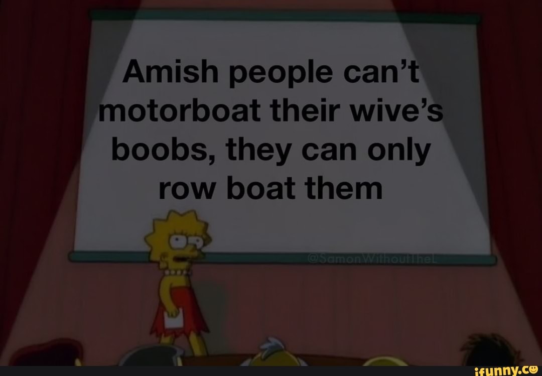 amish motorboat meme