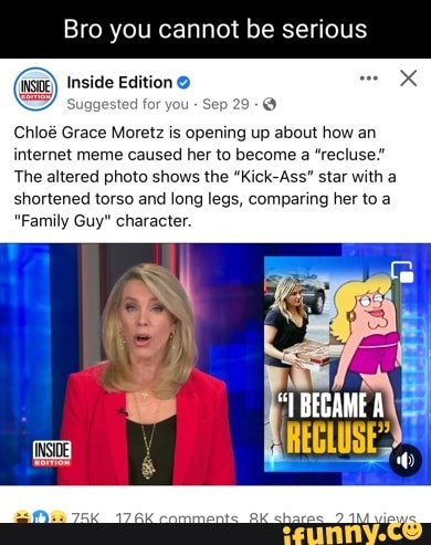 Chloë Grace Moretz reveals how viral Family Guy scene led to terrible body  dysmorphia: 'My body is being used as a joke' - 9Celebrity
