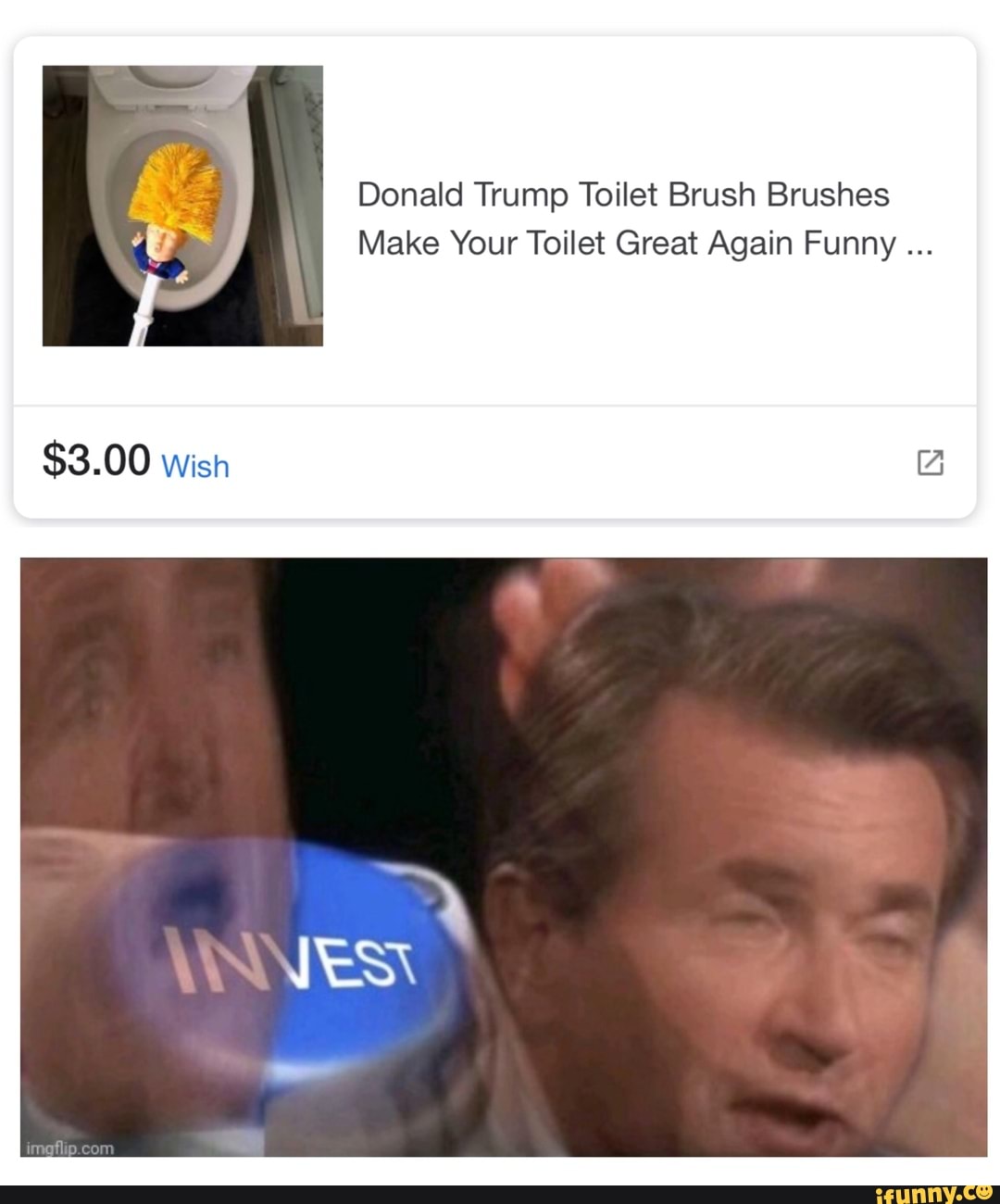 Donald Trump Toilet Brush Brushes Make Your Toilet Great Again Funny $3