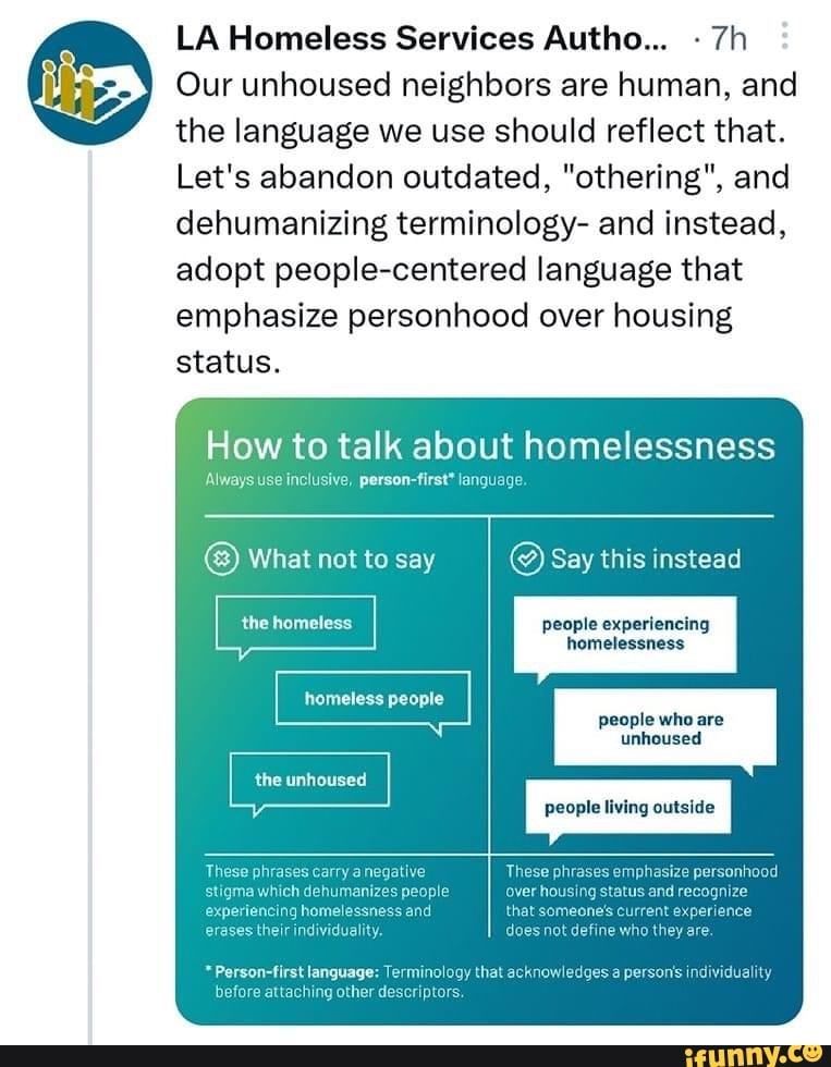 LA Homeless Services Autho... Our unhoused neighbors are human, and