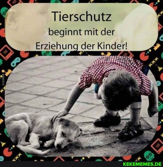 Tierschutz
beginnt mit der
Erziehung der Kinder!
