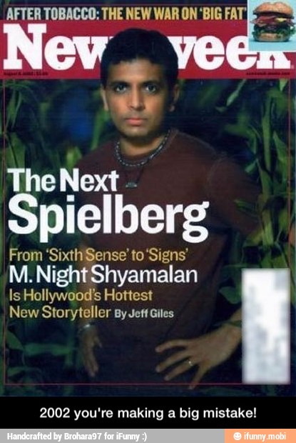AFTER TOBACCO: THE NEW WAR ON 'BIG FAT'
The Next
= Spielberg
From 'SixthSense'to'Signs'
M. Night Shyamalan
Is Hollywood's Hottest
New Storyteller By Jeff Giles
2002 you're making a big mistake! - 2002 you're making a big mistake!