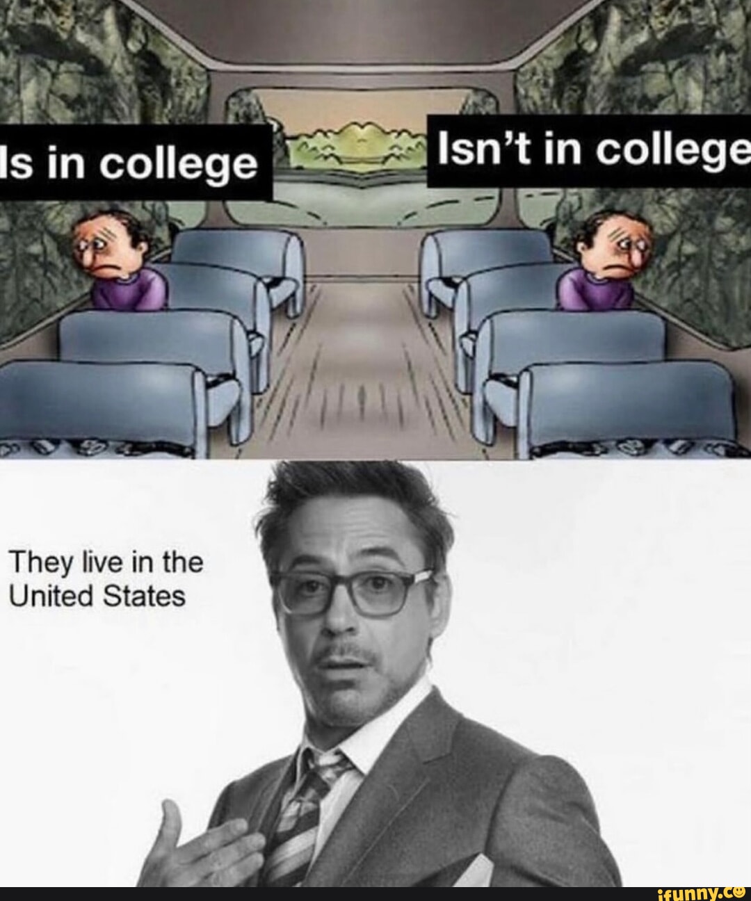 SS Is in college Isn't in college They live in the United States - iFunny