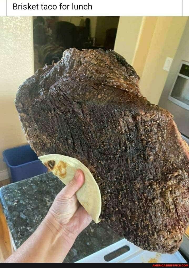 Brisket taco for lunch