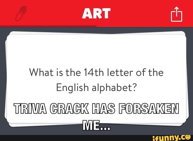 What Is The 14th Letter Of The English Alphabet 