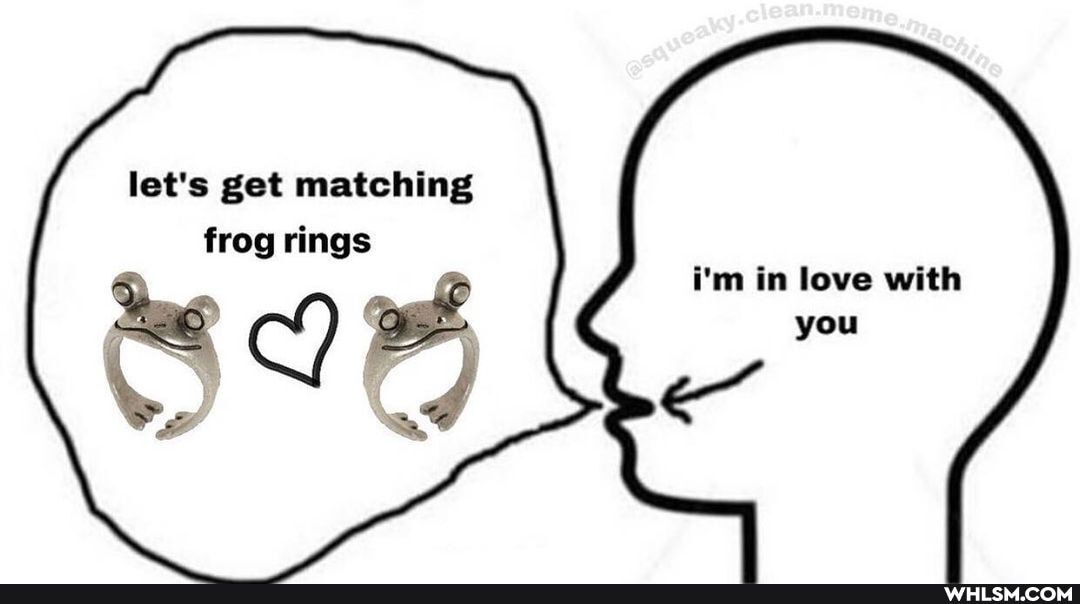 let's get matching frog rings
i'm in love with you