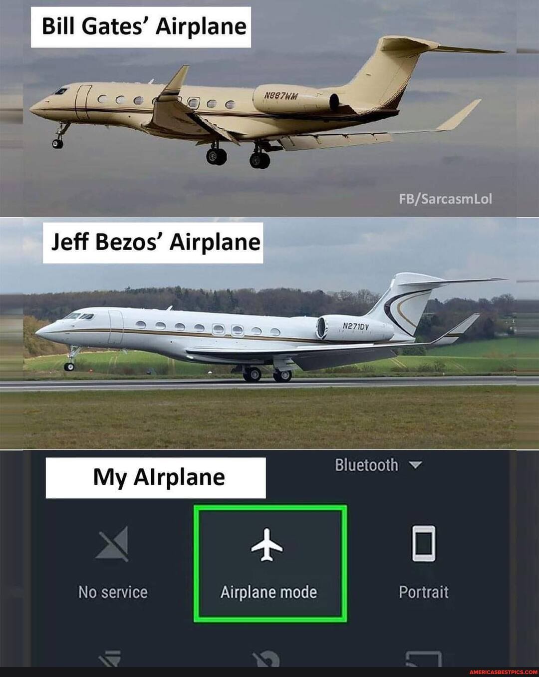 Bill Gates' Airplane Jeff Bezos' Airplane My Alrplane Bluetooth No ...