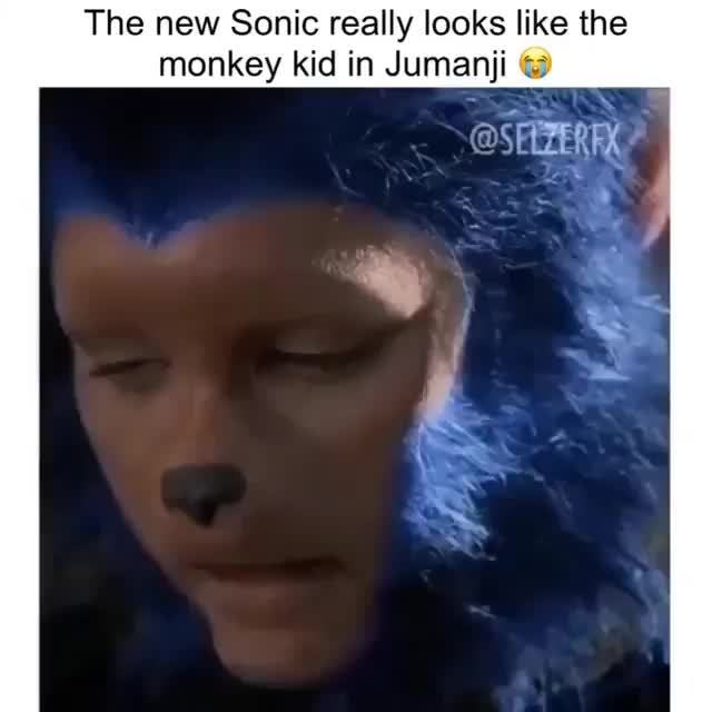 The new Sonic really looks like the monkey kid in Jumanji :.:T - )