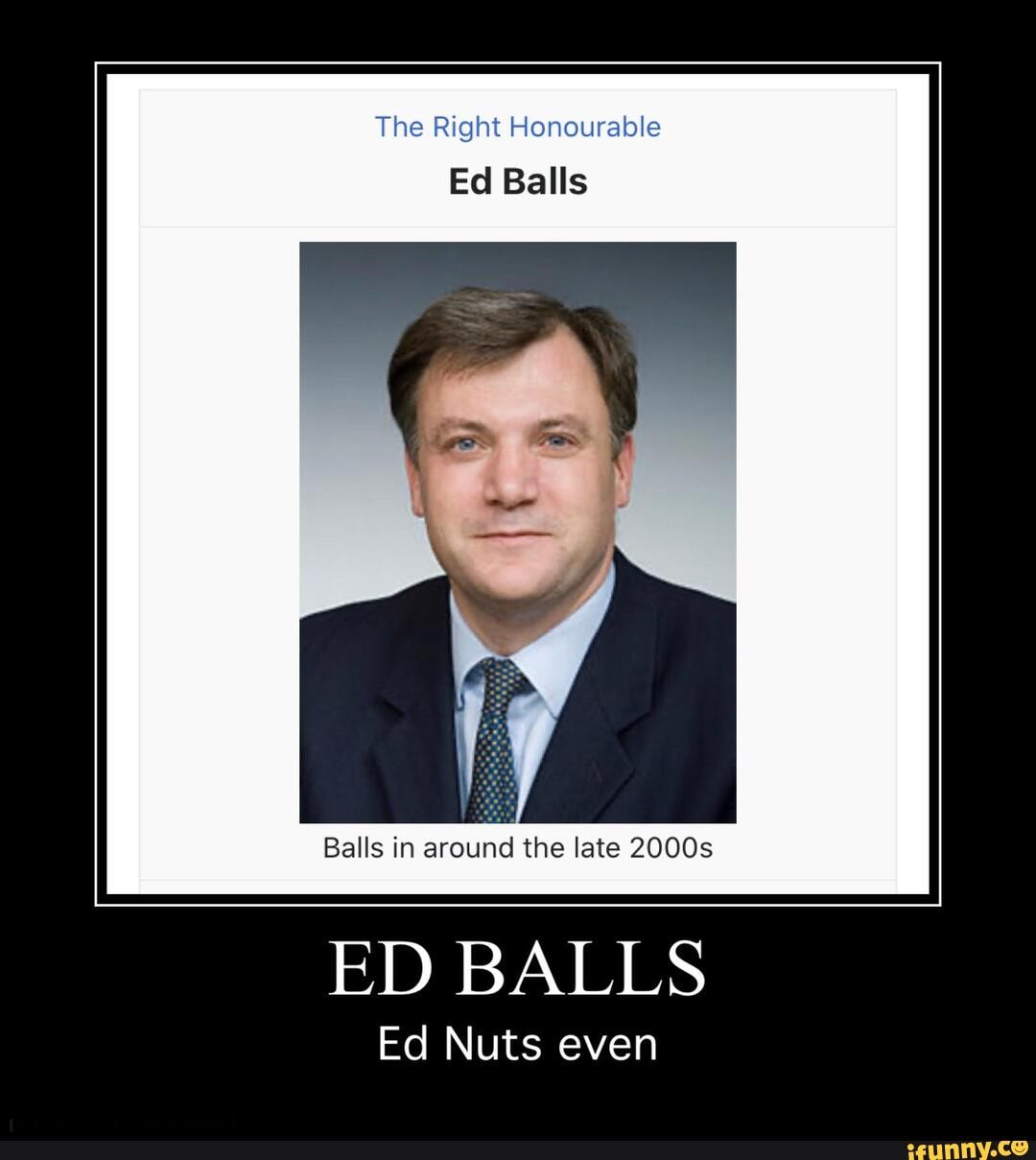 The Right Honourable Ed Balls Balls in around the late 2000s ED BALLS