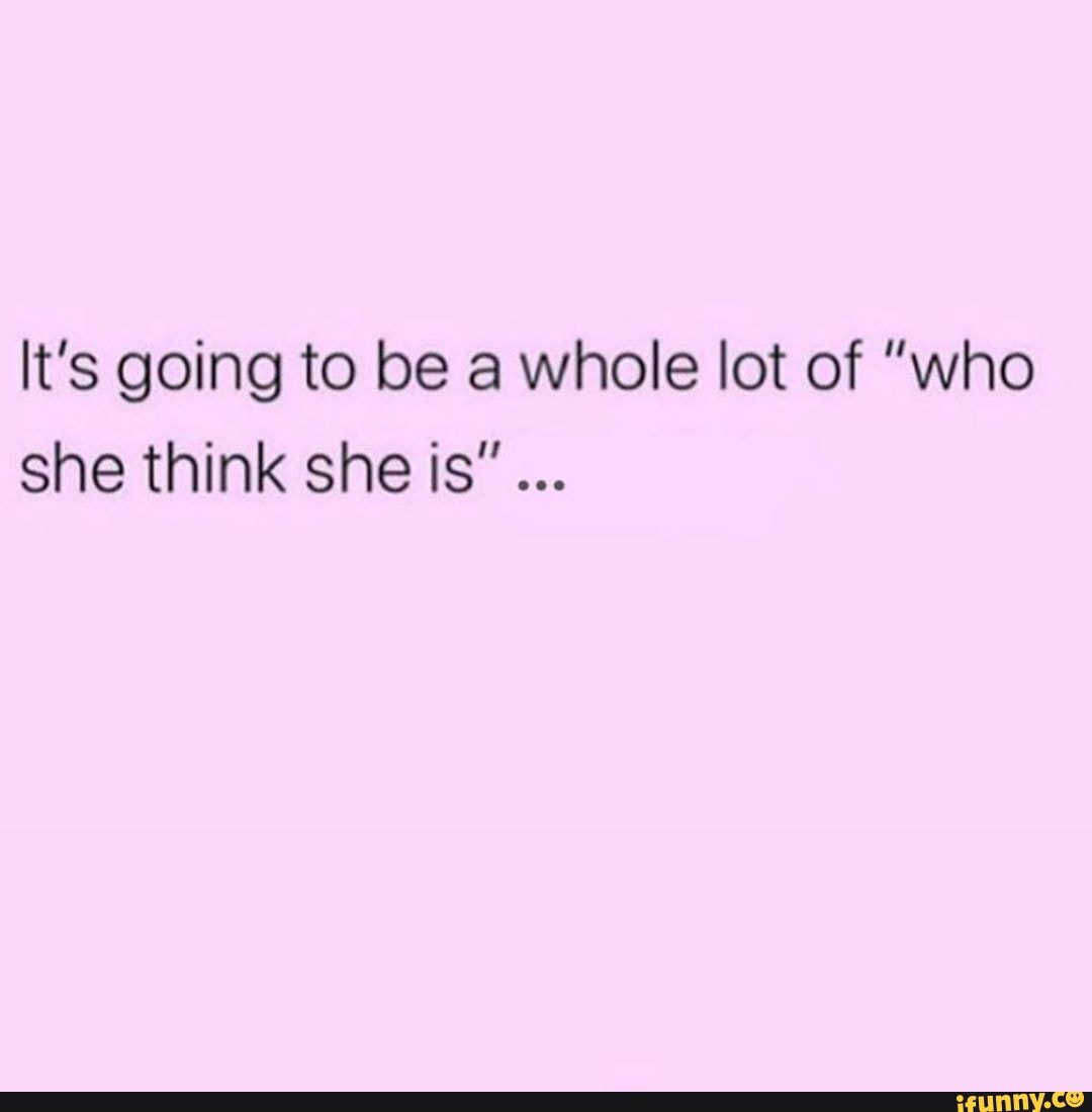 It's going to be a whole lot of "who