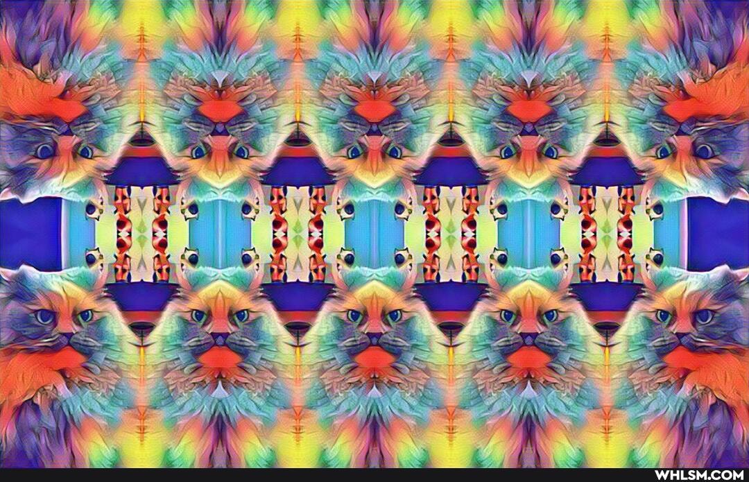 cats, caturday, digital_art, trippy_kitty