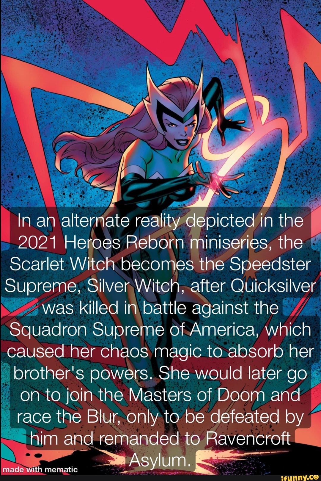 In An Alternate Reality Depicted In The 2021 Heroes Reborn Miniseries The Scarlet Witch Becomes