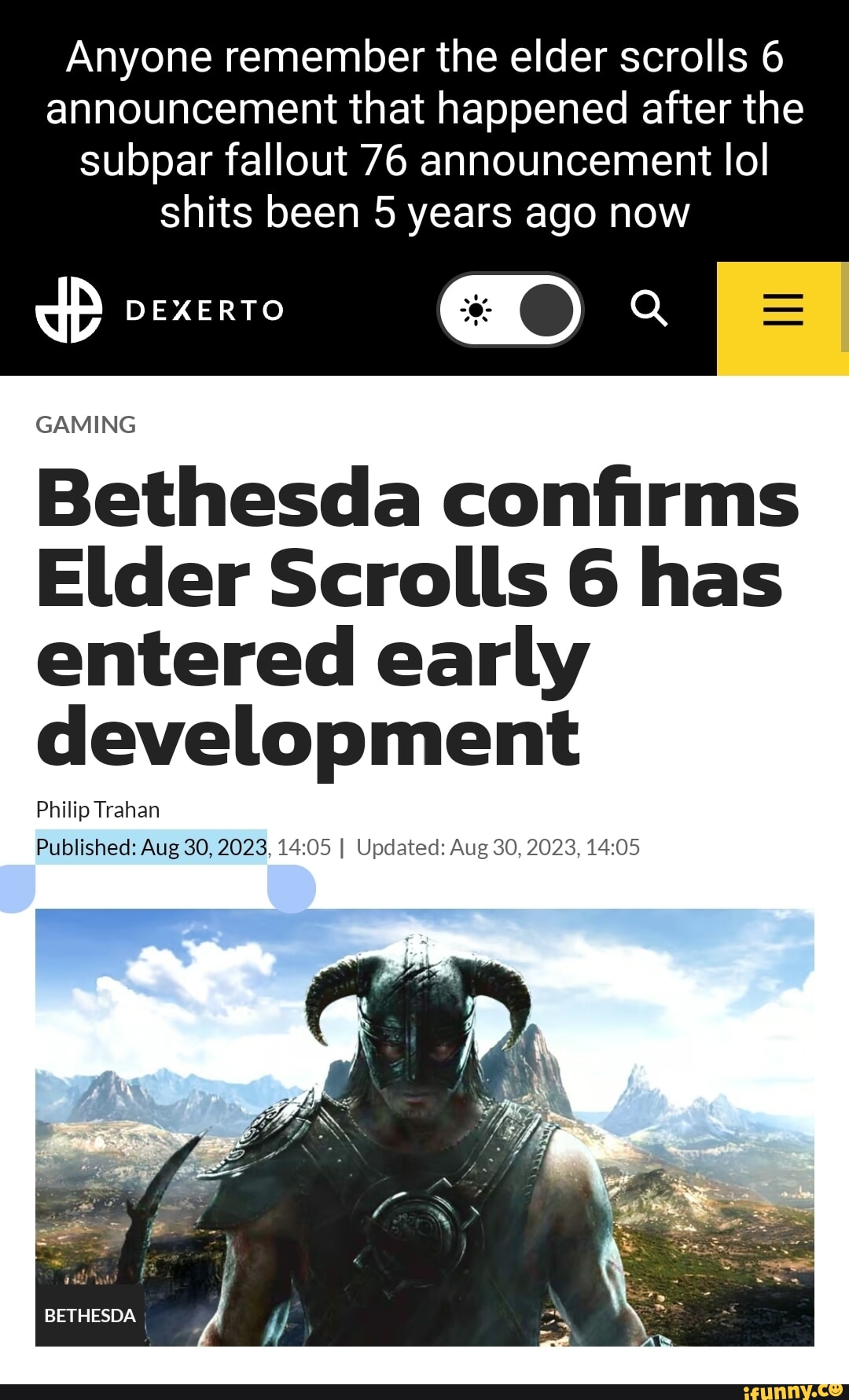 The Elder Scrolls 6 - Dexerto