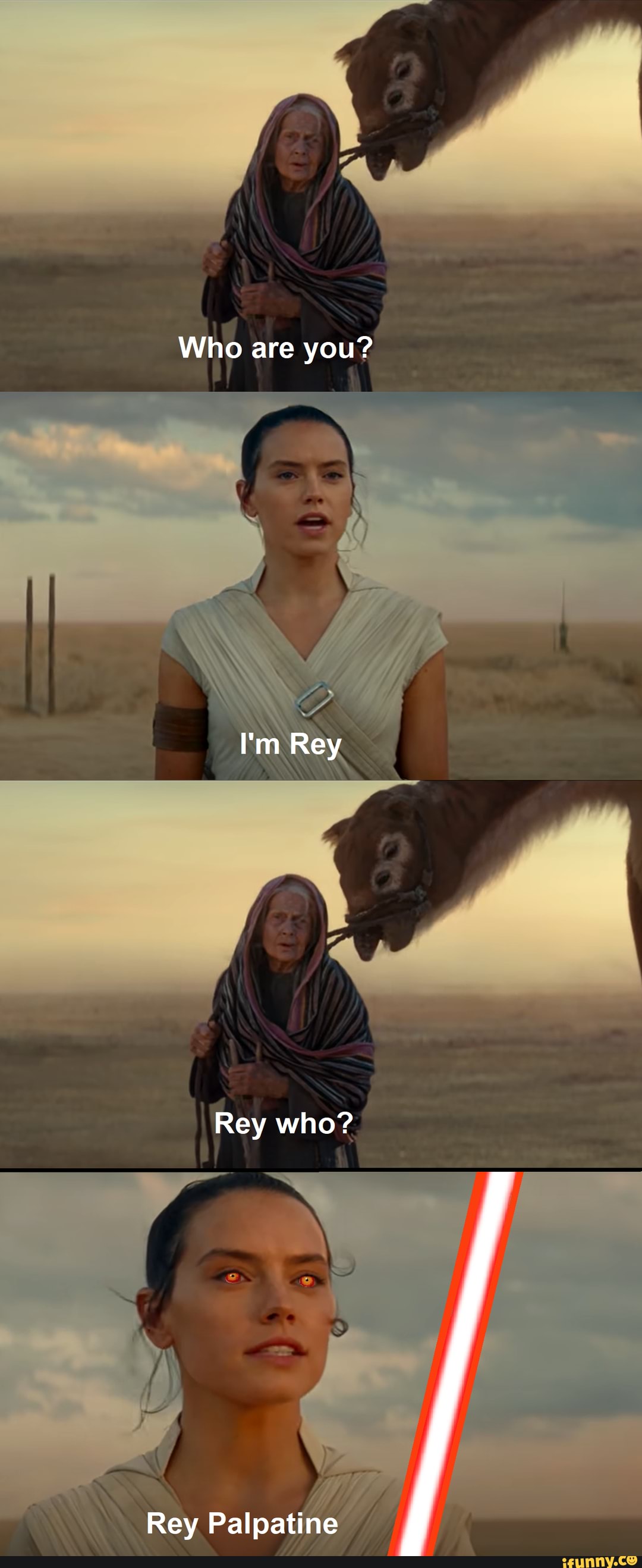 #starwars#starwarsmemes#memes#funny# - Who are you? I'm Rey Rey who ...