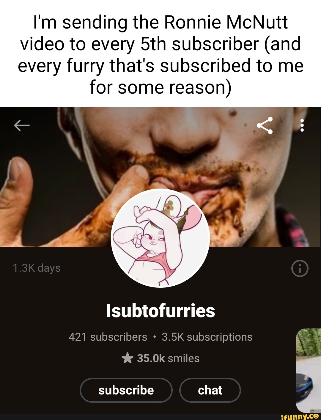 I'm sending the Ronnie McNutt video to every subscriber (and every