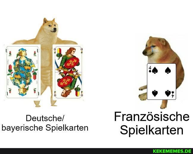 Deutsche/ Französische bayerische Spielkarten Spielkarten